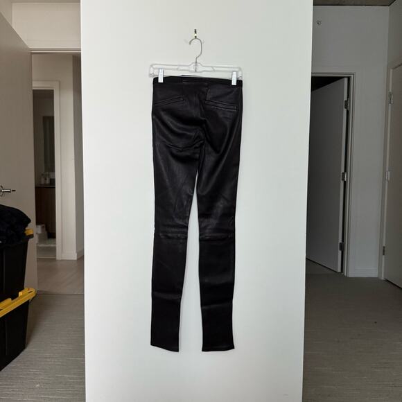HELMUT LANG Leather Legging in Black Size 2 - Picture 5 of 5